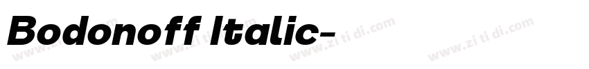 Bodonoff Italic字体转换